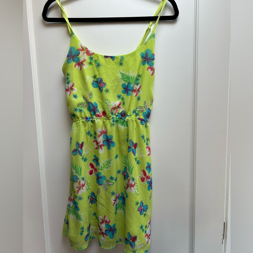 Derek Heart Floral Print Sundress with Lattice Back - Size M